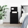Mesilla de noche con 2 cajones color negro 38x34x80 cm de , Mesitas de noche - Ref: Foro24-861357, Precio: 58,70 €, Descuento: %