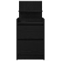 Mesilla de noche con 2 cajones color negro 38x34x80 cm de , Mesitas de noche - Ref: Foro24-861357, Precio: 58,70 €, Descuento: %