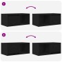 Muebles de TV 2 uds Roble Negro 60x31x25,5 cm Madera ingeniería de , Muebles TV - Ref: Foro24-861439, Precio: 67,64 €, Descue...