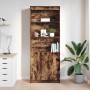 Aparador alto madera de ingeniería roble ahumado 70x35x180 cm de , Aparadores - Ref: Foro24-3328475, Precio: 110,01 €, Descue...