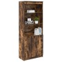 Aparador alto madera de ingeniería roble ahumado 70x35x180 cm de , Aparadores - Ref: Foro24-3328475, Precio: 110,01 €, Descue...