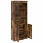 Aparador alto madera de ingeniería roble ahumado 70x35x180 cm de , Aparadores - Ref: Foro24-3328475, Precio: 110,01 €, Descue...