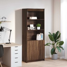 Aparador alto madera de ingeniería marrón roble 70x35x180 cm de , Aparadores - Ref: Foro24-3328477, Precio: 113,69 €, Descuen...
