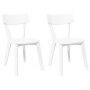 Sillas de comedor 2 unidades madera maciza de caucho blanco de , Sillas de comedor - Ref: Foro24-4102433, Precio: 120,13 €, D...