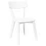 Sillas de comedor 2 unidades madera maciza de caucho blanco de , Sillas de comedor - Ref: Foro24-4102433, Precio: 120,13 €, D...