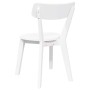 Sillas de comedor 2 unidades madera maciza de caucho blanco de , Sillas de comedor - Ref: Foro24-4102433, Precio: 120,13 €, D...