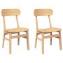 Sillas de comedor 2 unidades madera maciza de caucho de , Sillas de comedor - Ref: Foro24-4102438, Precio: 151,79 €, Descuent...
