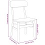 Sillas de comedor 2 unidades madera maciza de caucho de , Sillas de comedor - Ref: Foro24-4102438, Precio: 151,79 €, Descuent...