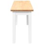 Banco 110 cm madera maciza caucho blanco de , Bancos de comedor y cocina - Ref: Foro24-4102607, Precio: 85,92 €, Descuento: %