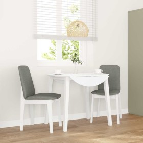 Sillas de comedor con cojines 2uds madera maciza blanco caucho de , Sillas de comedor - Ref: Foro24-4102446, Precio: 123,88 €...
