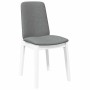 Sillas de comedor con cojines 2uds madera maciza blanco caucho de , Sillas de comedor - Ref: Foro24-4102446, Precio: 123,88 €...
