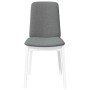 Sillas de comedor con cojines 2uds madera maciza blanco caucho de , Sillas de comedor - Ref: Foro24-4102446, Precio: 123,88 €...