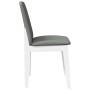 Sillas de comedor con cojines 2uds madera maciza blanco caucho de , Sillas de comedor - Ref: Foro24-4102446, Precio: 123,88 €...