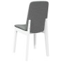 Sillas de comedor con cojines 2uds madera maciza blanco caucho de , Sillas de comedor - Ref: Foro24-4102446, Precio: 123,88 €...