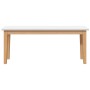 Banco 110 cm Madera Maciza Caucho de , Bancos de comedor y cocina - Ref: Foro24-4102605, Precio: 80,08 €, Descuento: %