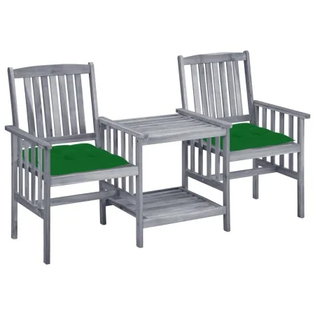Sillas de jardín con mesita y cojines madera maciza acacia de vidaXL, Conjuntos de jardín - Ref: Foro24-3061322, Precio: 159,...