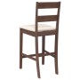 Taburetes de bar con cojines 2 uds madera maciza marrón caucho de , Taburetes de cocina - Ref: Foro24-4102555, Precio: 136,92...