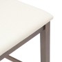 Taburetes de bar con cojines 2 uds madera maciza marrón caucho de , Taburetes de cocina - Ref: Foro24-4102555, Precio: 136,92...
