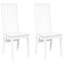 Sillas de comedor 2 unidades madera maciza de caucho blanco de , Sillas de comedor - Ref: Foro24-4102459, Precio: 150,43 €, D...