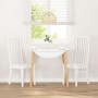 Sillas de comedor 2 unidades madera maciza de caucho blanco de , Sillas de comedor - Ref: Foro24-4102459, Precio: 150,43 €, D...