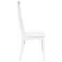 Sillas de comedor 2 unidades madera maciza de caucho blanco de , Sillas de comedor - Ref: Foro24-4102459, Precio: 150,43 €, D...