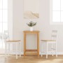 Taburetes de bar 2 uds madera maciza blanca caucho de , Taburetes de cocina - Ref: Foro24-4102560, Precio: 136,84 €, Descuent...