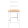 Taburetes de bar 2 uds madera maciza blanca caucho de , Taburetes de cocina - Ref: Foro24-4102560, Precio: 136,84 €, Descuent...