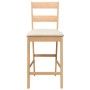 Taburetes de bar con cojines 2 uds madera maciza natural caucho de , Taburetes de cocina - Ref: Foro24-4102557, Precio: 137,3...