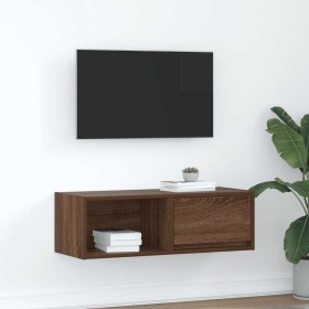 Mueble de TV madera contrachapada roble marrón 80x31x25,5 cm de , Muebles TV - Ref: Foro24-861466, Precio: 45,02 €, Descuento: %