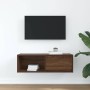 Mueble de TV madera contrachapada roble marrón 80x31x25,5 cm de , Muebles TV - Ref: Foro24-861466, Precio: 45,02 €, Descuento: %