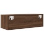 Mueble de TV madera contrachapada roble marrón 80x31x25,5 cm de , Muebles TV - Ref: Foro24-861466, Precio: 45,02 €, Descuento: %