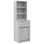 Mesilla de noche gris Sonoma 39x35x125 cm madera de ingeniería de , Mesitas de noche - Ref: Foro24-861315, Precio: 81,42 €, D...