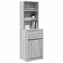 Mesilla de noche gris Sonoma 39x35x125 cm madera de ingeniería de , Mesitas de noche - Ref: Foro24-861315, Precio: 81,42 €, D...