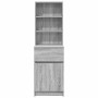 Mesilla de noche gris Sonoma 39x35x125 cm madera de ingeniería de , Mesitas de noche - Ref: Foro24-861315, Precio: 81,42 €, D...