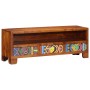 Mueble de TV Multicolor 110x30x40 cm Madera Maciza Acacia de , Almacenamiento para CD y DVD - Ref: Foro24-4016502, Precio: 19...