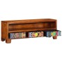 Mueble de TV Multicolor 110x30x40 cm Madera Maciza Acacia de , Almacenamiento para CD y DVD - Ref: Foro24-4016502, Precio: 19...