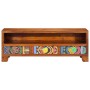 Mueble de TV Multicolor 110x30x40 cm Madera Maciza Acacia de , Almacenamiento para CD y DVD - Ref: Foro24-4016502, Precio: 19...