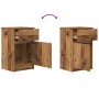 Mesitas noche 2uds madera contrachapada madera vieja 39x35x65cm de , Mesitas de noche - Ref: Foro24-861334, Precio: 94,56 €, ...