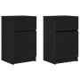 Mesillas de noche 2 uds. Madera de ingeniería negra 39x35x65 cm de , Mesitas de noche - Ref: Foro24-861322, Precio: 97,25 €, ...