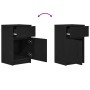 Mesillas de noche 2 uds. Madera de ingeniería negra 39x35x65 cm de , Mesitas de noche - Ref: Foro24-861322, Precio: 97,25 €, ...