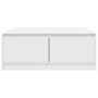 Mesa de centro con cajones blanca 100x100x40 cm de , Mesas de centro - Ref: Foro24-3328399, Precio: 144,39 €, Descuento: %