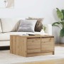 Mesa de centro con cajones roble artesanal 70,5x70x40 cm de , Mesas de centro - Ref: Foro24-3328416, Precio: 104,62 €, Descue...