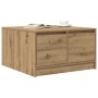 Mesa de centro con cajones roble artesanal 70,5x70x40 cm de , Mesas de centro - Ref: Foro24-3328416, Precio: 104,62 €, Descue...