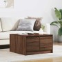 Mesa de centro con cajones roble marrón 70,5x70x40 cm de , Mesas de centro - Ref: Foro24-3328414, Precio: 106,46 €, Descuento: %