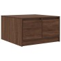 Mesa de centro con cajones roble marrón 70,5x70x40 cm de , Mesas de centro - Ref: Foro24-3328414, Precio: 106,46 €, Descuento: %
