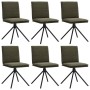 Sillas de comedor 6 uds. Cuero de ante sintético verde militar de , Sillas de comedor - Ref: Foro24-3315651, Precio: 336,03 €...