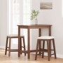 Sillas de bar con cojines 2 uds madera maciza marrón caucho de , Taburetes de cocina - Ref: Foro24-4102576, Precio: 106,96 €,...