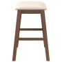 Sillas de bar con cojines 2 uds madera maciza marrón caucho de , Taburetes de cocina - Ref: Foro24-4102576, Precio: 106,96 €,...