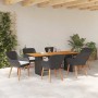 Conjunto de Comedor de Jardín 7 pcs Negro ratán sintético en Mesas de jardín | Comprar online en Foru.es