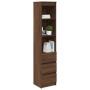 Aparador alto roble marrón 37,5x35x180 cm madera de ingeniería de , Aparadores - Ref: Foro24-861667, Precio: 99,57 €, Descuen...